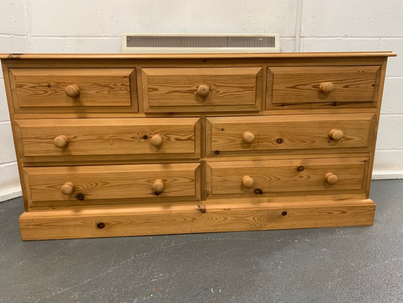 Large Double Wide Pine Chest of Drawers Custom Paint Etsy UK