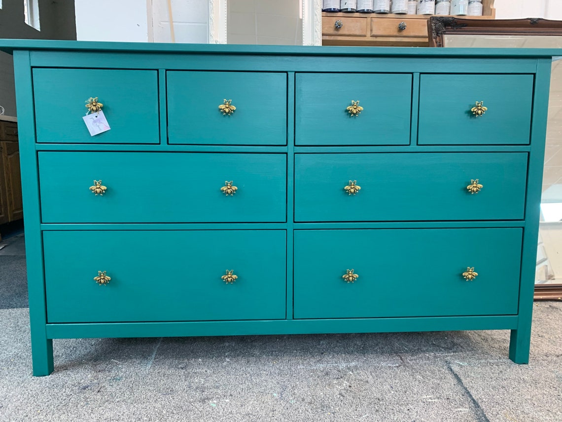 Large Chest of Drawers Painted Bespoke Stencilled Etsy UK