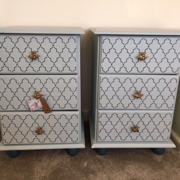 Bedside Table Pair Etsy UK