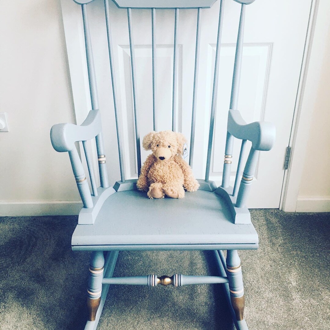 Rocking Chair Nursery Baby Painted Bespoke Stencilled - Etsy UK