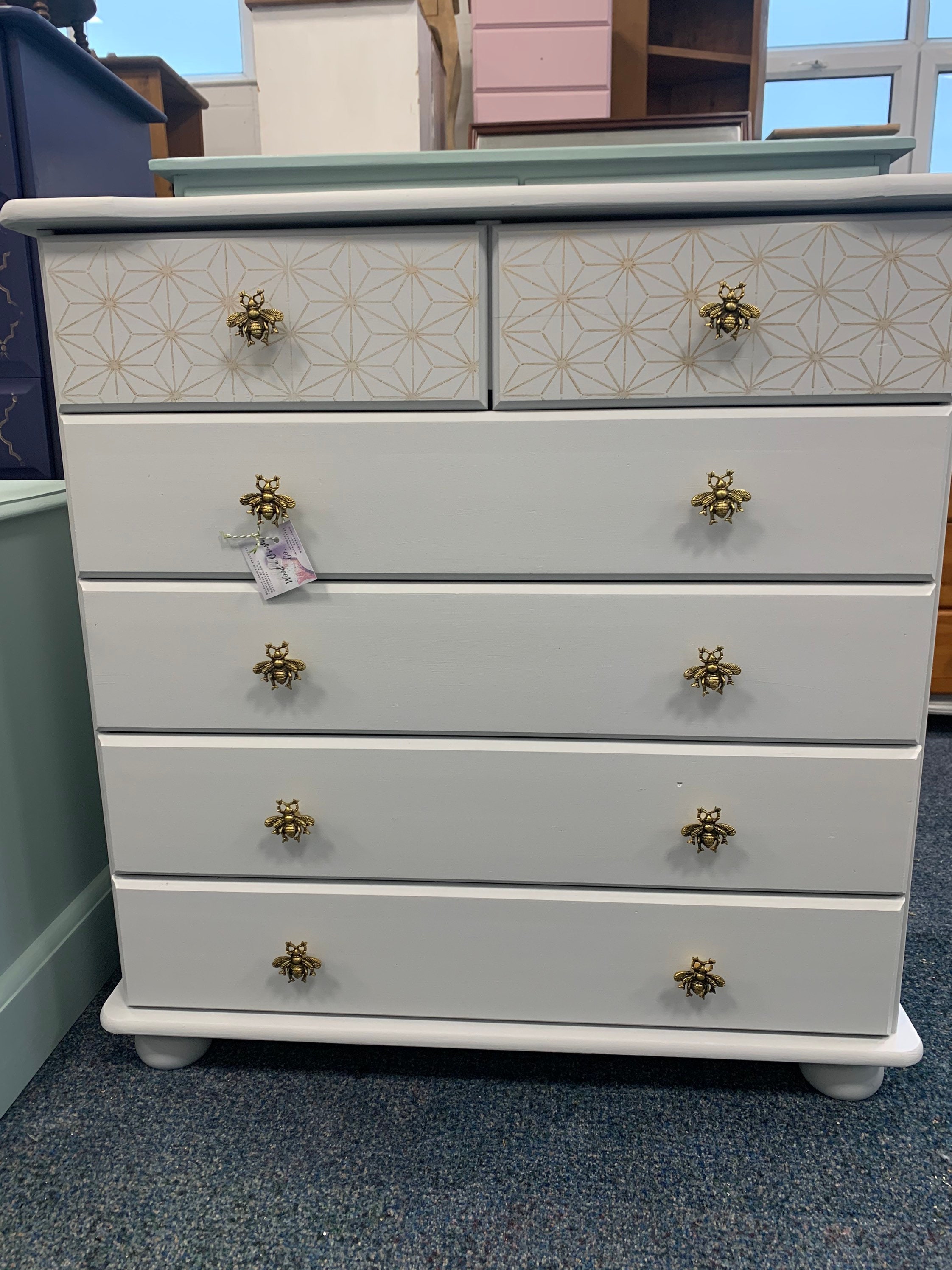 Bespoke Beautiful Chest of Drawers Sterling Grey with Etsy