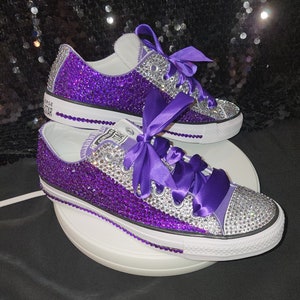 Custom Bling Purple and Bling Converse - Etsy