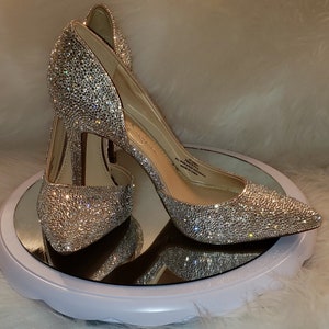 Custom Crystal Wedding Heels- Rhinestone Wedding Shoes - Bridal wedding Shoes