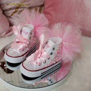 Toddler Pink and White Tu Tu Converse