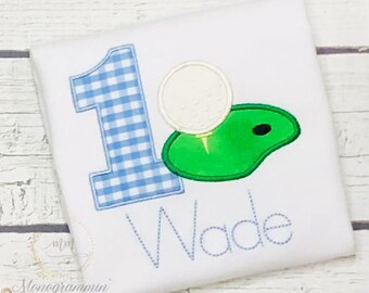 Golf Birthday Shirt: Personalized Hole in One Party Golf birthday shirt, First Birthday Shirt, For Girls or Boys