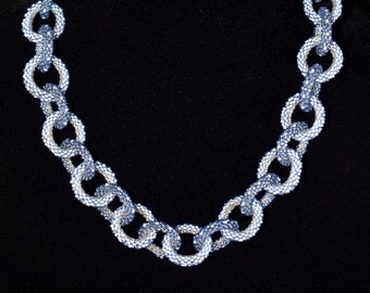 January (Elsa) Handmade Beaded Chain Link Necklace by Zillionwaire Beadweaving