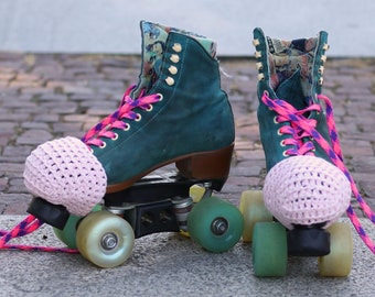 Pink Roller Skate Toe Guards, Roller Skate Toe Caps, Skate Accessories, Toe Caps for Roller Skates, Crochet Toe Caps, Roller Skate Covers