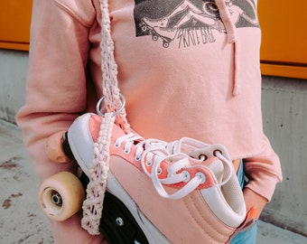 Strap For Carrying Roller Skates, Skate Leash, Skate Noose, Macrame Skate Leash, Roller Skating Accessories, Roller Skate Gift, Handmade