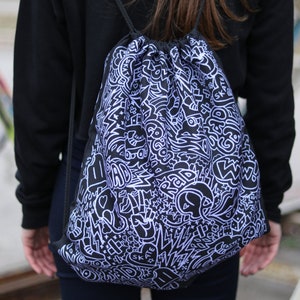 Sac à cordon de serrage, Sac de sport, Sac à dos de patin à roulettes, Sac à motifs, Sac de skate, Sac de sport, Cadeau de skate, Sac de sport à cordon de serrage, Sac à dos à cordon de serrage