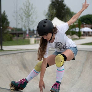 Roller Skate T-shirt with Unique Illustration, Short Sleeve Cotton Tee, White Printed Top, Skate Apparel, Roller Skate Gift, Abstract Tee