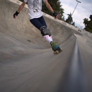 Roller Skate T-shirt with Unique Illustration, Short Sleeve Cotton Tee, White Printed Top, Skate Apparel, Roller Skate Gift, Abstract Tee