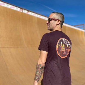 Skate T-Shirt with Back Graphic, Roller Skate Tee, 70s Style Graphic Tee, Loose Fit Cotton T-shirt, Skate Tee, Unisex T-Shirt image 5