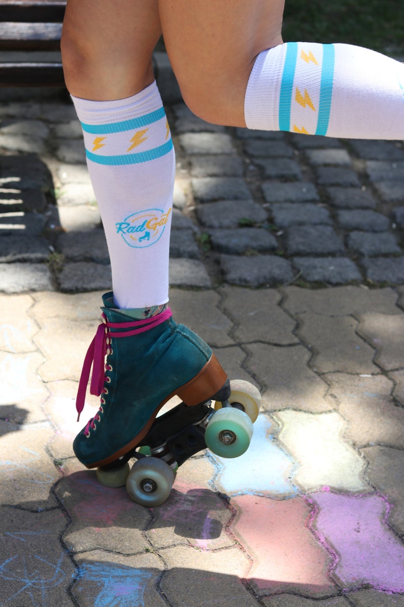 Skate Socks Roller Skate Accessories Knee High Socks Roller Etsy