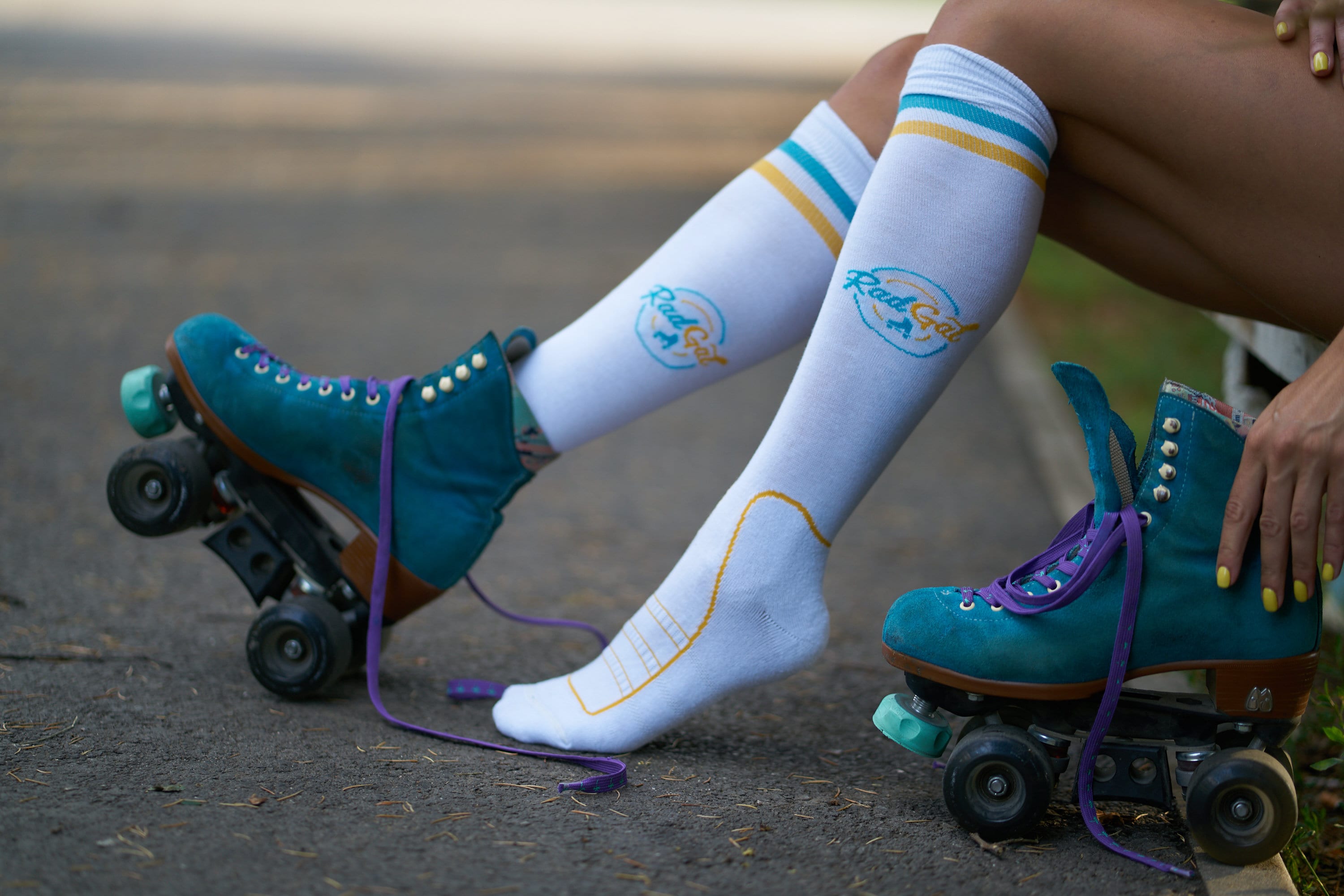 Roller Skating Socks Knee High Socks Stripe Socks Skate Etsy Australia