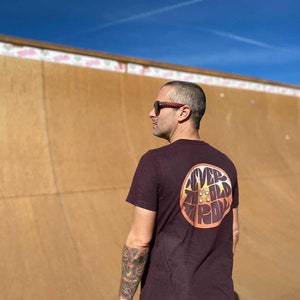 Skate T-Shirt with Back Graphic, Roller Skate Tee, 70s Style Graphic Tee, Loose Fit Cotton T-shirt, Skate Tee, Unisex T-Shirt image 3