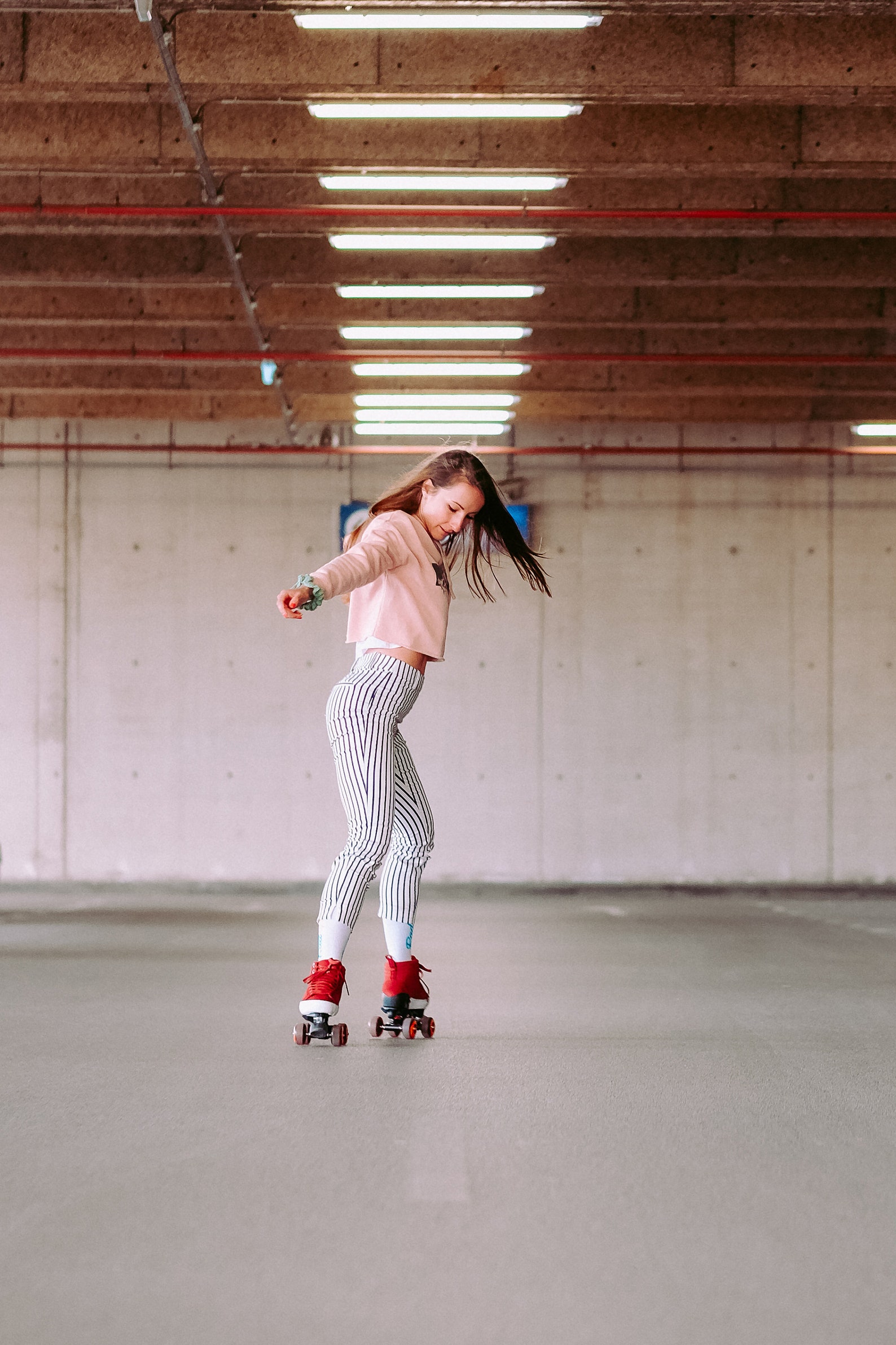 Crop Hoodie Roller Skate Apparel Activewear Abstract Print Etsy