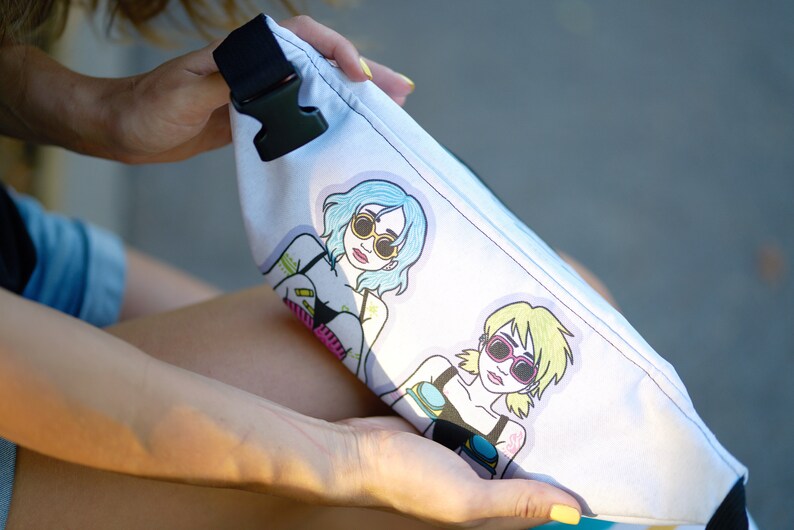 Bum Bag Roller Skate Fanny Pack Waist Bag Printed Fanny Etsy