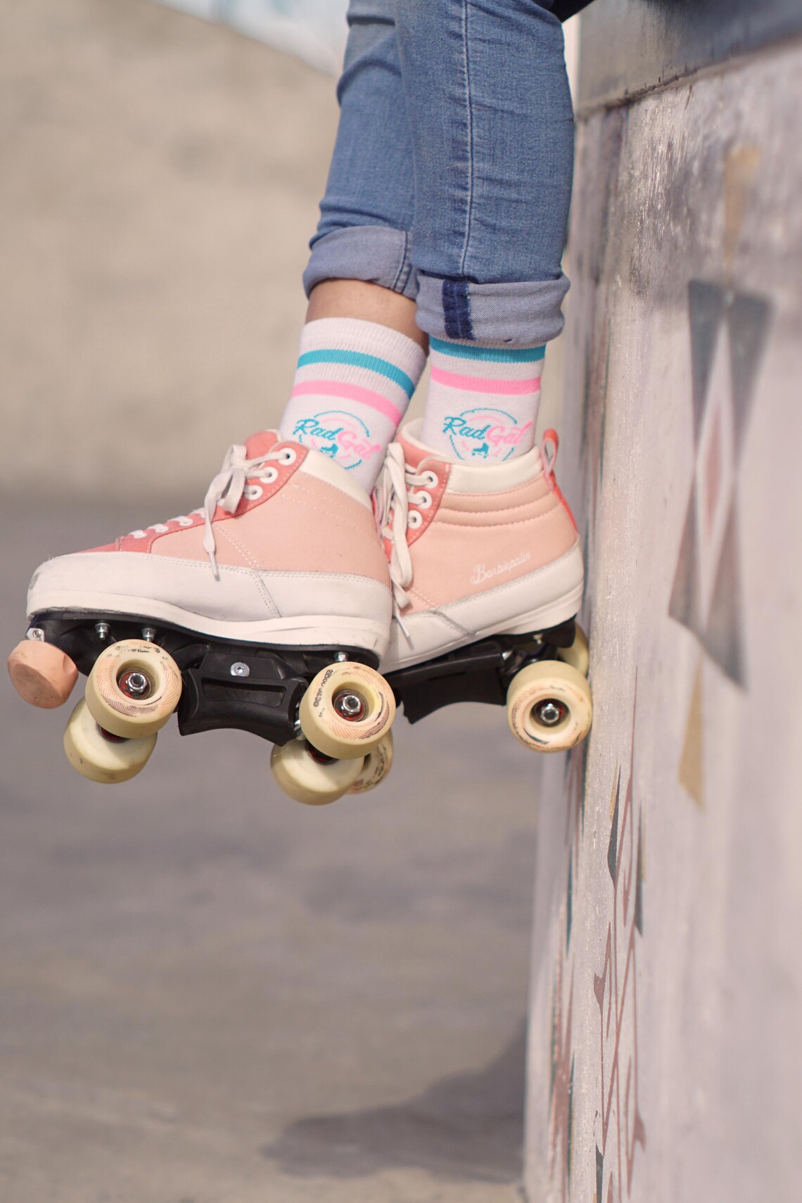 Skater Socks Roller Skates Socks Retro Socks Mid Calf Etsy