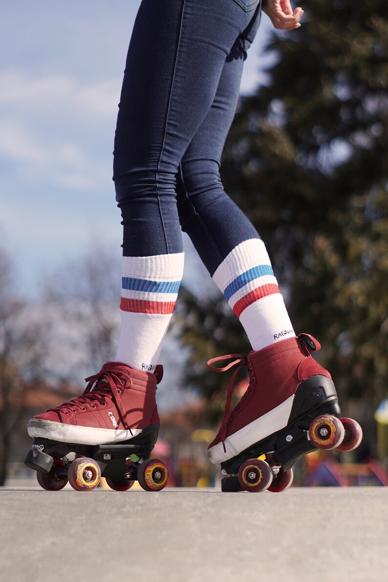 Ragnaroll Pro Skate Socks Roller Skate Socks Padded Sports Etsy