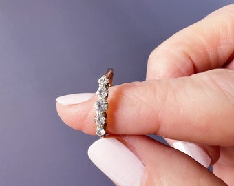 Art Deco Edwardian 9ct Gold 5 Stone Diamond Ring