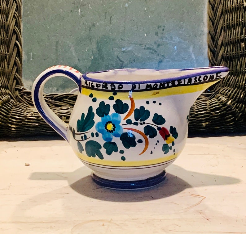 Deruta Pitcher vintage Italian pottery beautiful vintage Etsy