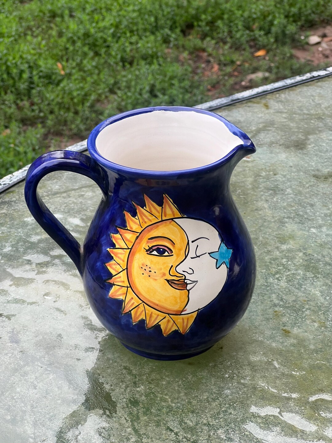 Positano Ceramic Pitcher Made in Italy Beautiful Vintage Jug Sun and ...