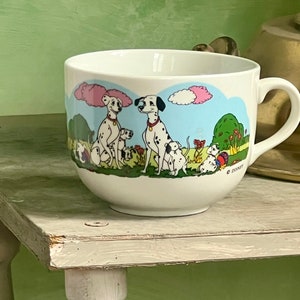 101 Dalmatians vintage cup beautiful mug 101 Dalmatians seventies Disney Mug Disney gift