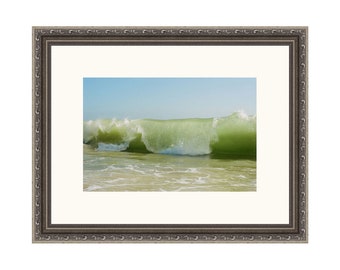 Ocean Wave Framed Wall Art Photography - 18" x 14" Antique Silver Frame |  | Beach Decor | Katama Beach | Martha's Vineyard | BEACH GIFT!
