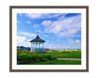 Ocean Park Oak Bluffs, Martha's Vineyard  Framed Wall Art Photography - 36" x 30" Antique Silver Frame |  | Beach Decor | BEACH GIFT!