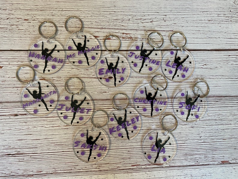 Dance Keychain Personalized Dance Bag Tag Dancer Gift Etsy
