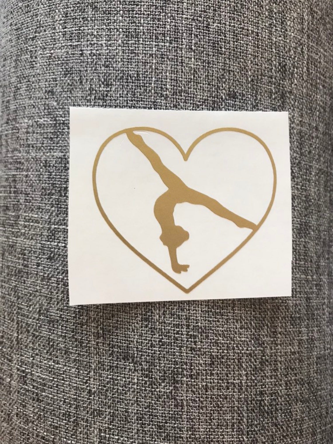Gymnast Decal Gymnastics Decal Gymnast Heart Decal Vinyl Etsy