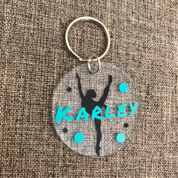 Dance Keychain - Personalized Dance Bag Tag - Dancer Gift - Team Gift