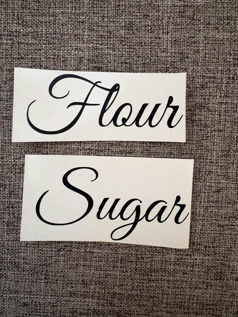 Custom Kitchen Labels, Vinyl Decals, Pantry Organization, Food ...