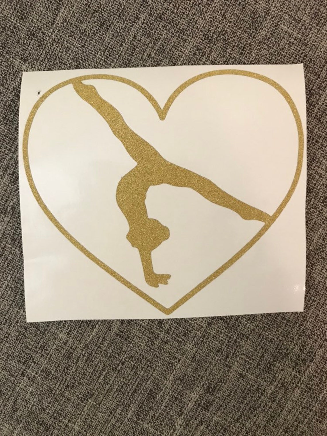 Gymnast Decal Gymnastics Decal Gymnast Heart Decal Vinyl Etsy
