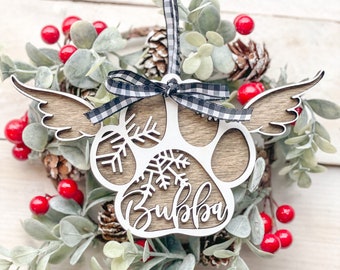 Memorial pet paw| Custom pet paw ornament | Dog lover | personalized pet ornament |Christmas tree ornament | dog mom | Gift