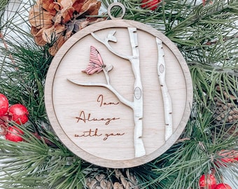 Butterfly memorial ornament keepsake, Memorial butterfly ornament, memorial ornament, thinking of you, remembrance, sympathy, gift.
