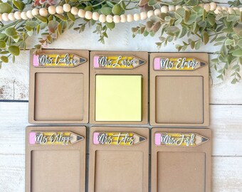 Teacher sticky note holder, teacher gift, teacher appreciation gift