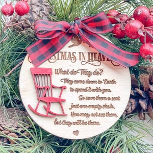 Christmas in heaven ornament,