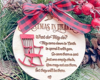 Christmas in heaven ornament,