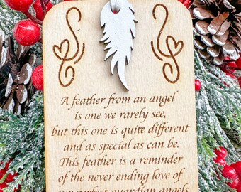 Memorial Feather Ornament – “A Feather from an Angel”