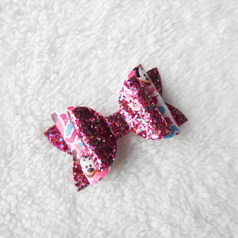 BELLA Glitter Accesories Hair Accesories Minnie Pink Sparkles Double Bow