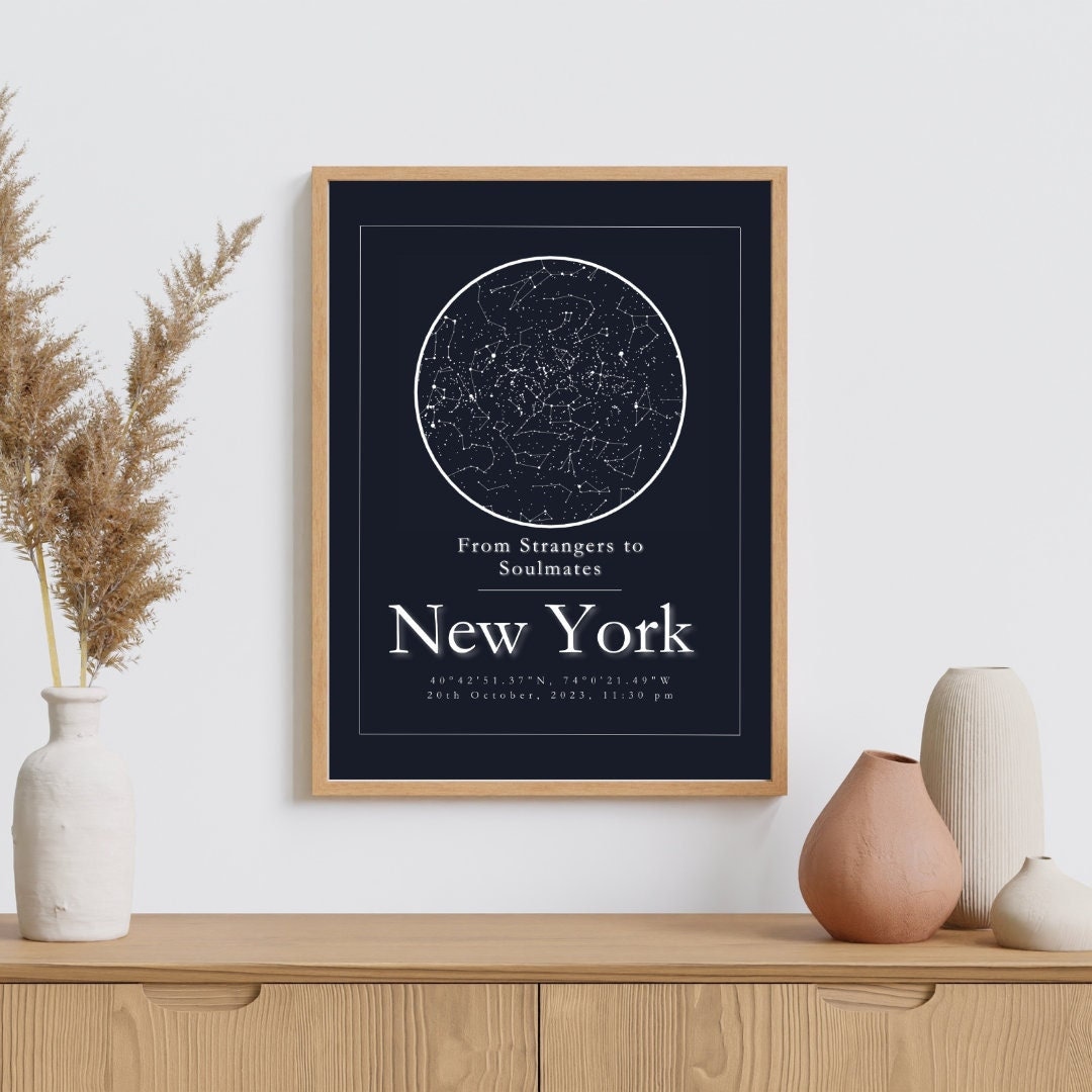 Night We Met Poster, Custom Night Sky Print, Custom Star Map Print ...