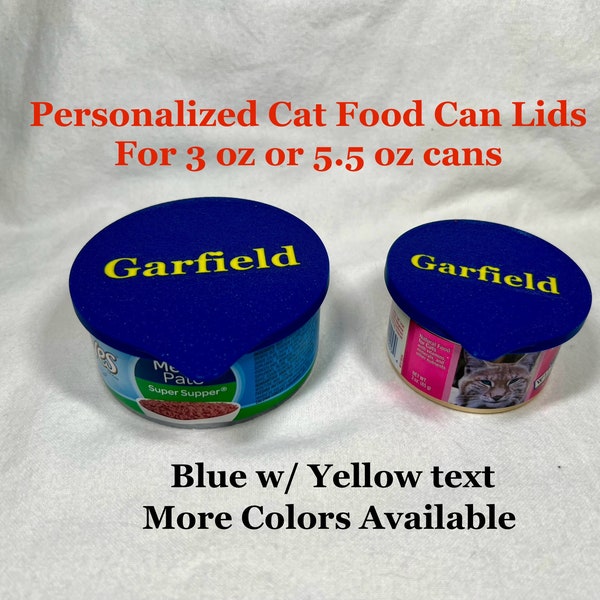 Personalized Cat Food Can Lid