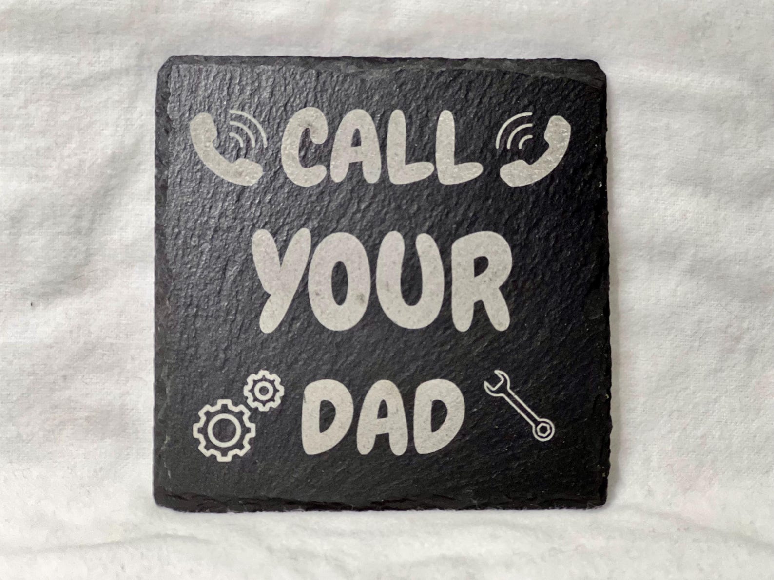 Call Mom/dad Slate Coaster: College Student Reminder - Etsy