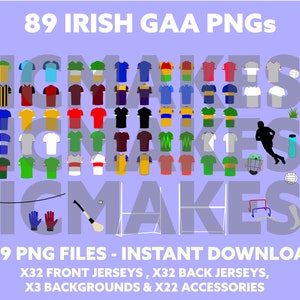 89 png 32 Irish County GAA Jersey Gaelic Football Slingeren, PNG Digitale download
