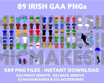 89 png 32 Jersey de fútbol gaélico hurling del condado irlandés GAA PNG Descarga digital