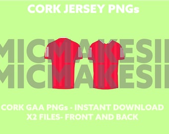 Cork  jersey png GAA county shirt instant download PNG