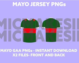 Mayo jersey png GAA county shirt instant download PNG