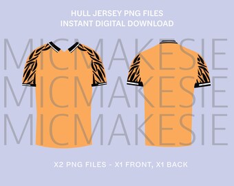 Hull City 25/26 jersey png front and back instant digital download no sponsorships football cricut files