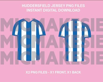 Huddersfield 25/26 Trikot png vorne und hinten sofortiger digitaler Download keine Patenschaften Fußball Cricut Dateien